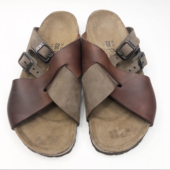 Birkenstock Shoes - Birkenstock Tatami Two Toned Criss Cross Sandals